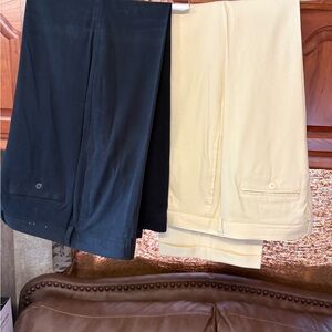 Men's Dress Pants - Black and Cream - Classic Tailored Fit